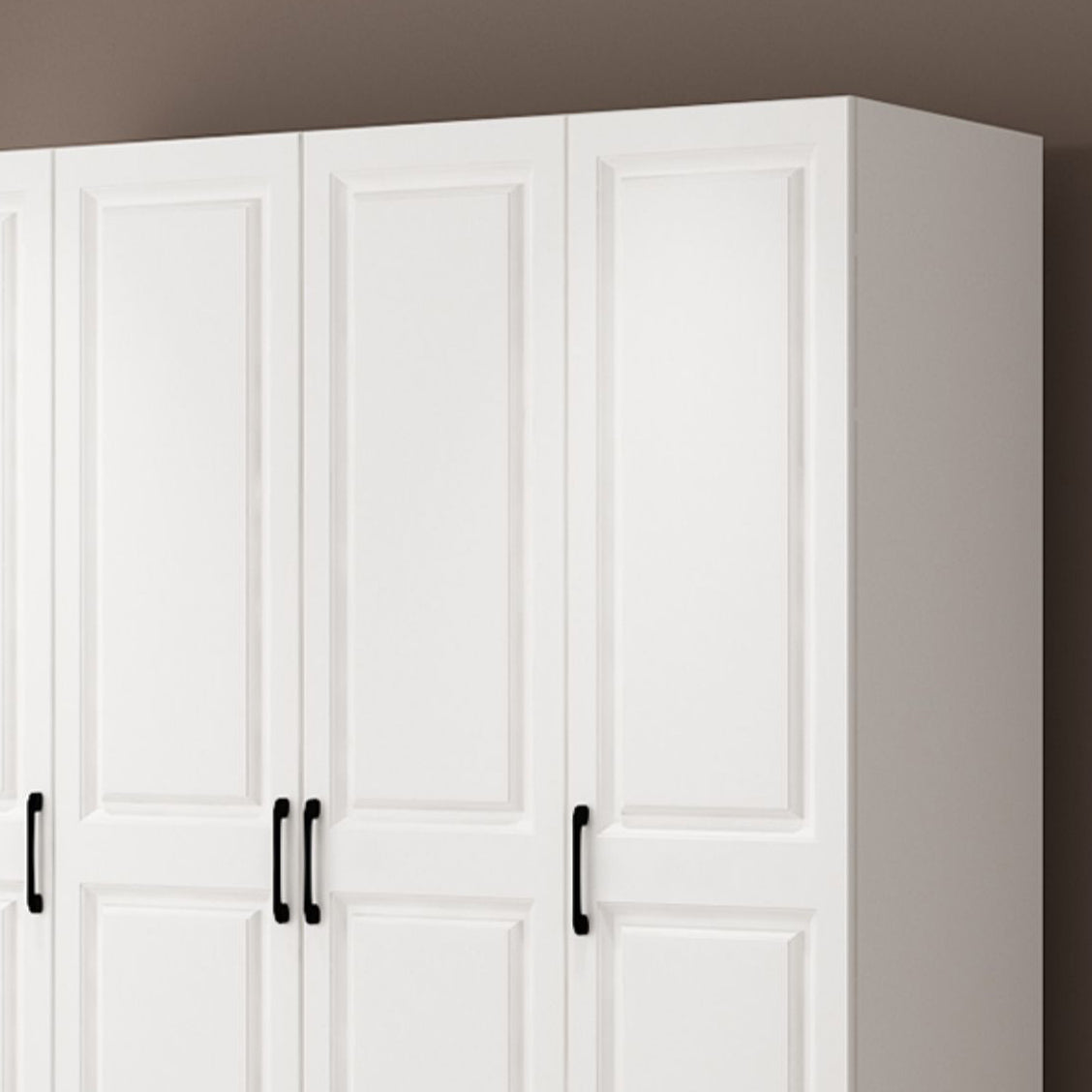 Hinged Wardrobe Cabinet White Wardrobe Armoire with Shelves for Home