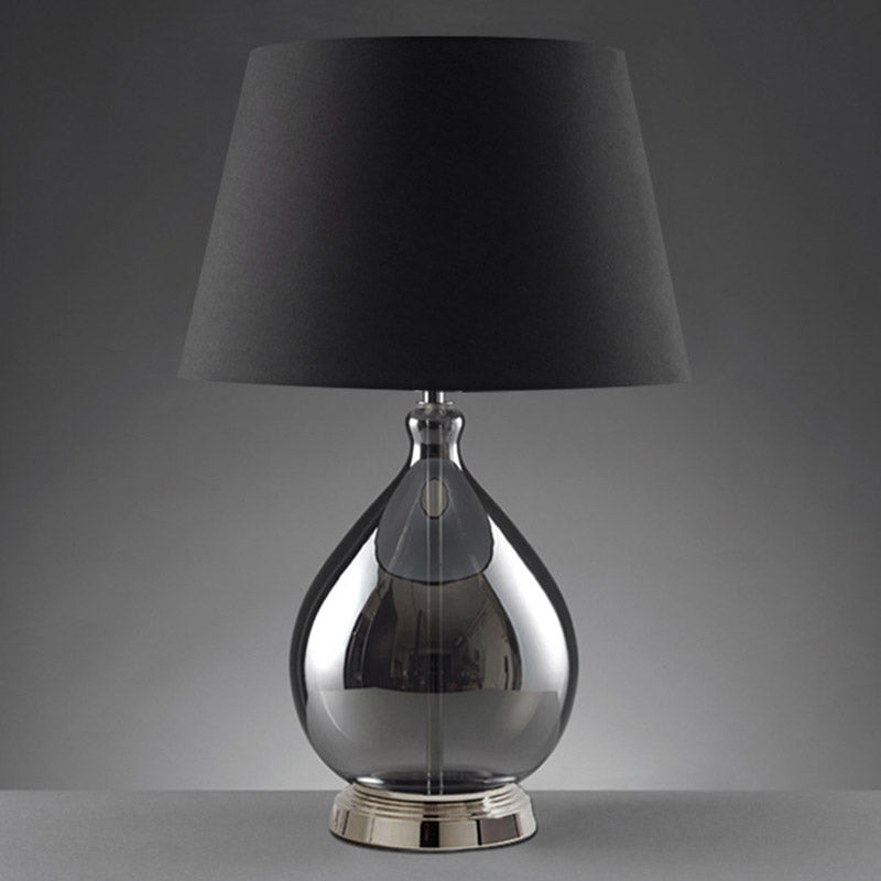 1 lichte nachtverlichting rustieke trommelstoftafel licht in wit/koffie/grijs met traanvoetstuk voor slaapkamer