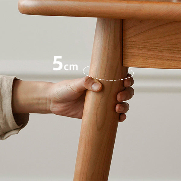 Modern Oak Natural Rectangular Top Dining Table with 4 Wood Legs