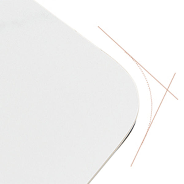 Contemporary Rectangular White Stone Top Dining Table with Legs