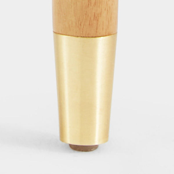 Contemporary Rectangular Stone Dining Table with Oak Brown Legs