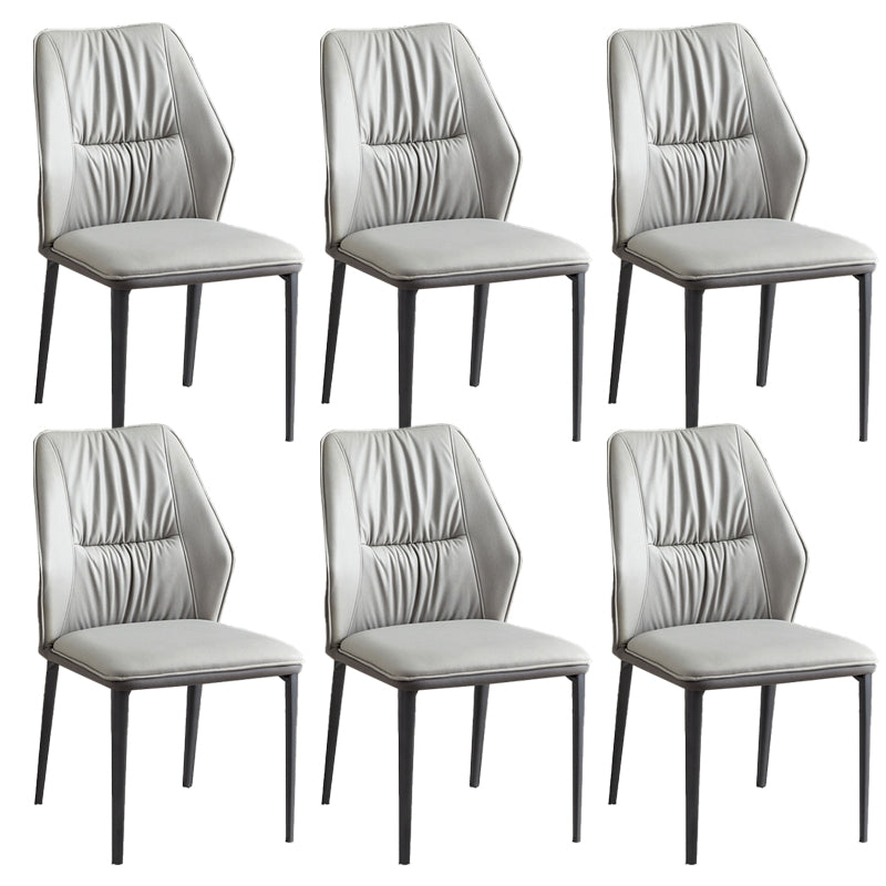 Industrial Dining Room Upholstered Black Leg Dining Side Chair