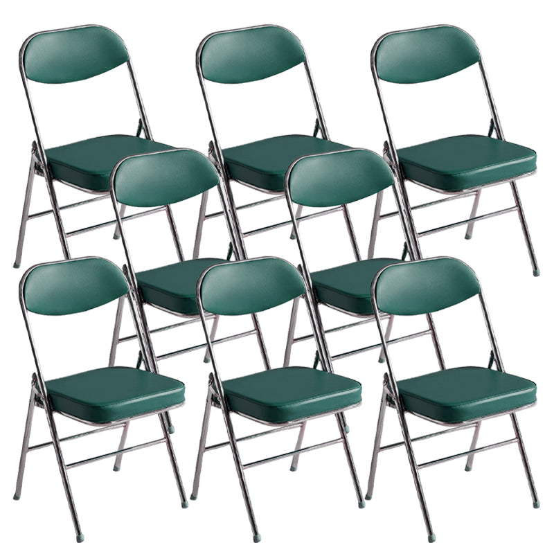 Contemporary Style Folding Open Back Metal Armless Dining Chairs(Set of 4/8)