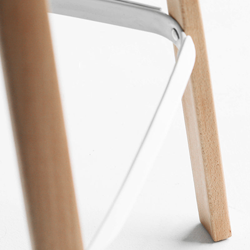 Contemporary Square Backless Bar Stool with Beech Solid Wood Legs