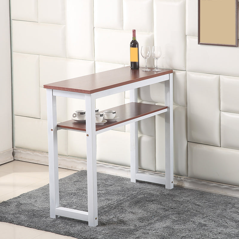 Contemporary 1/2/3 Pieces Wood Rectangular Bar Table Set for Indoor