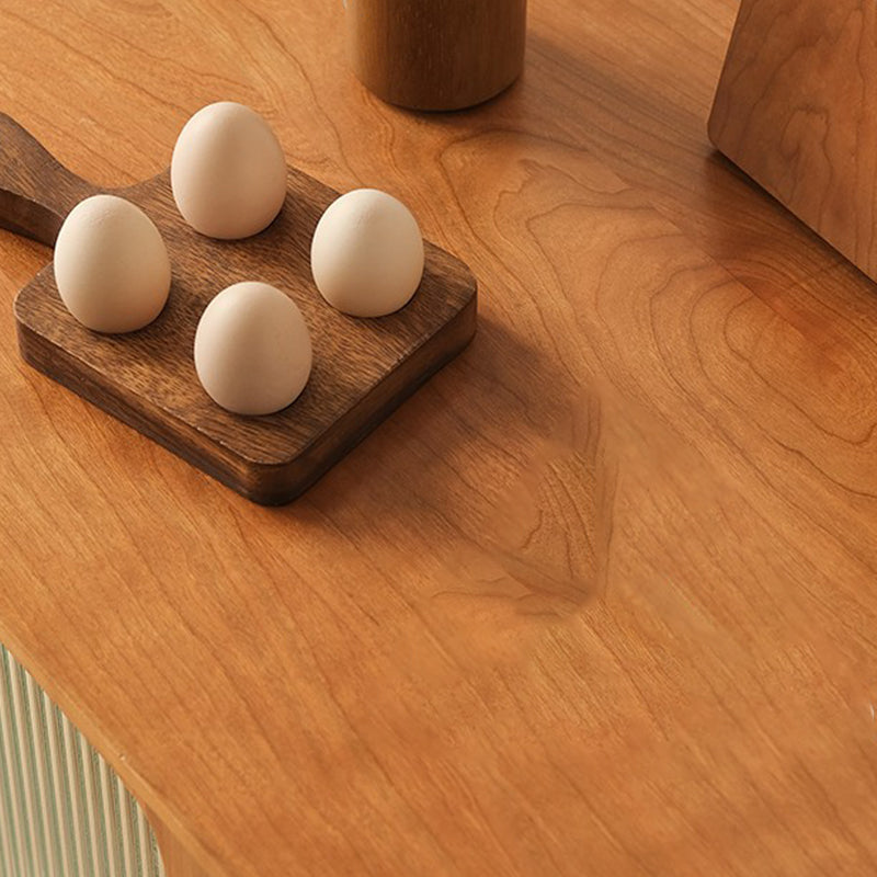 Contemporary Solid Wood Dining Buffet with Cabinets and Drawers