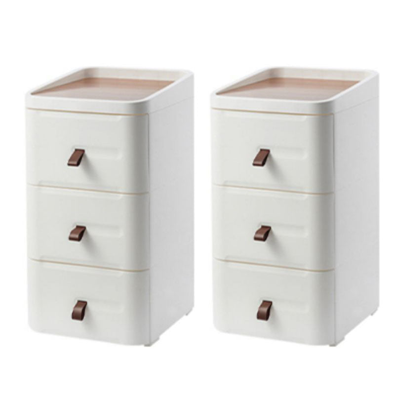 Contemporary White Night Table with 2/3/4 Drawers for Bedroom