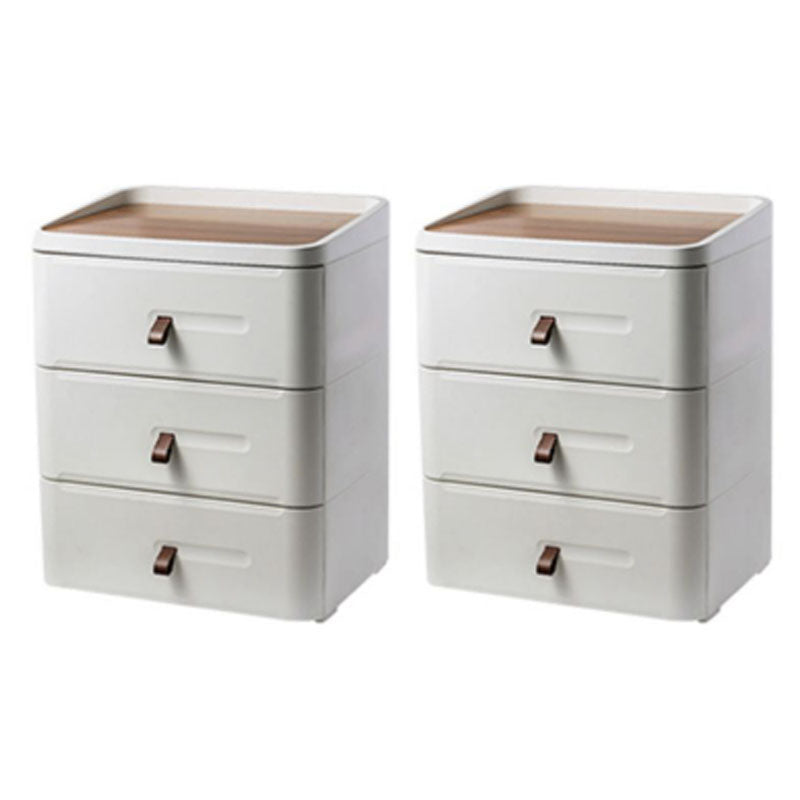Contemporary White Night Table with 2/3/4 Drawers for Bedroom