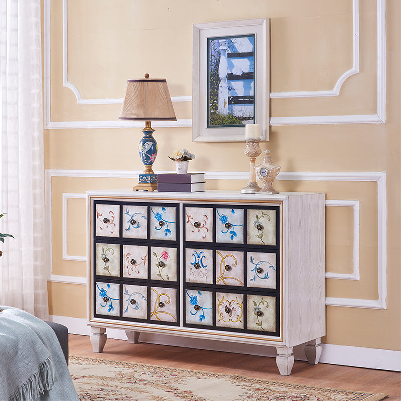 Solid Wood Dresser Traditional Storage Chest Dresser with 3/4/5/6/7 Drawers