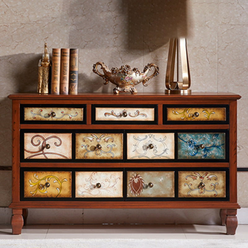 Solid Wood Dresser Traditional Storage Chest Dresser with 3/4/5/6/7 Drawers