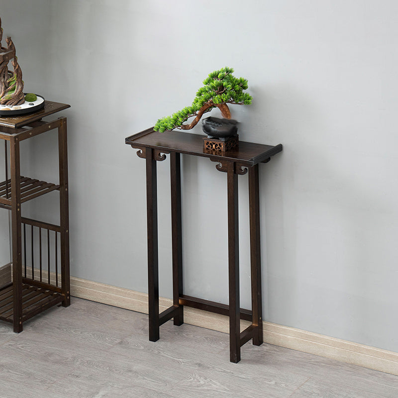 Rectangle Shape Console Table Wood Console Sofa Table in Brown