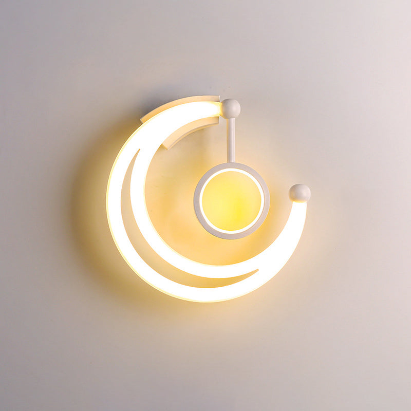 Nordic Style Crescent Mur Light Acrylique Livrage LED Ponderie d'éclairage en phase