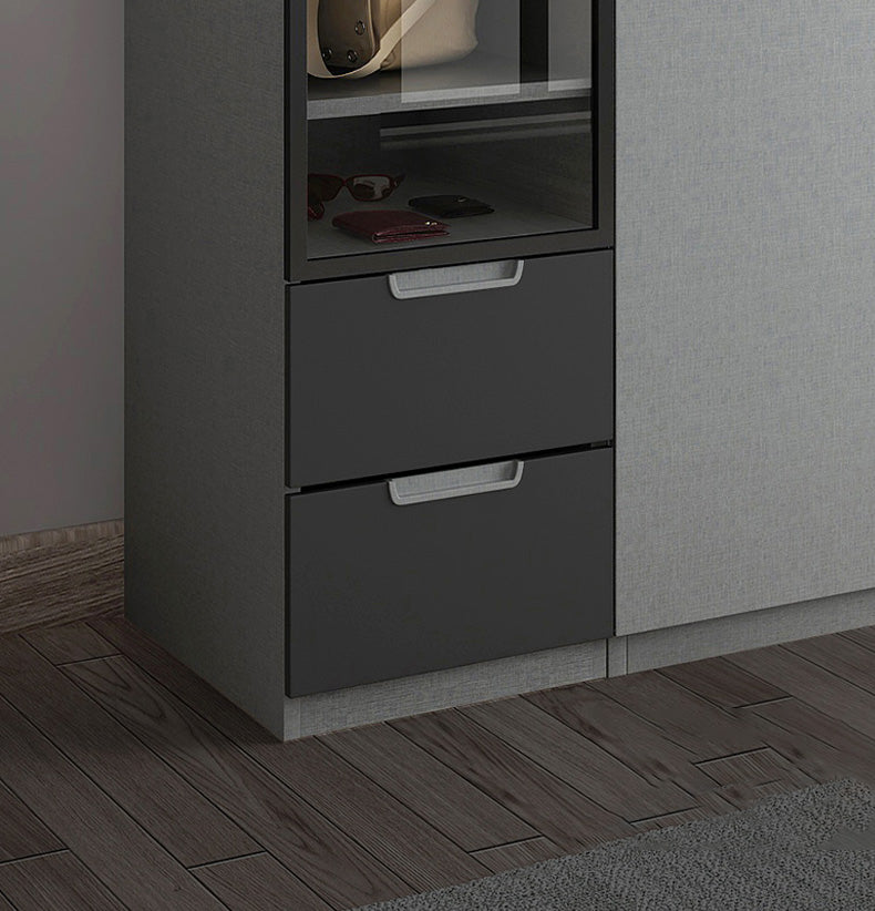 Contemporary Style Wardrobe Armoire Wood Armoire with Door for Bedroom