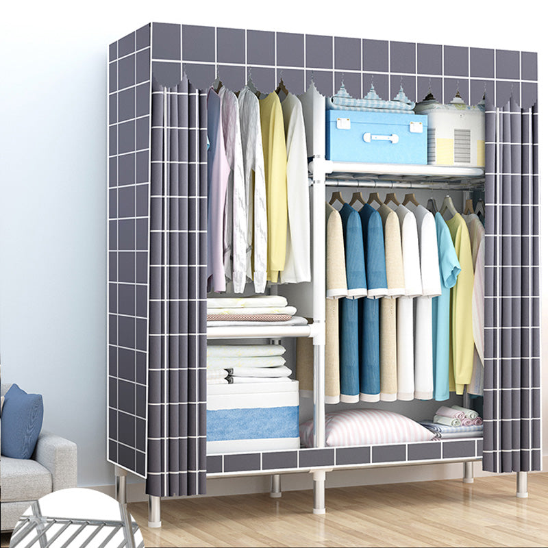 Contemporary Style Wardrobe Armoire Bedroom Armoire with Leg and Shelves