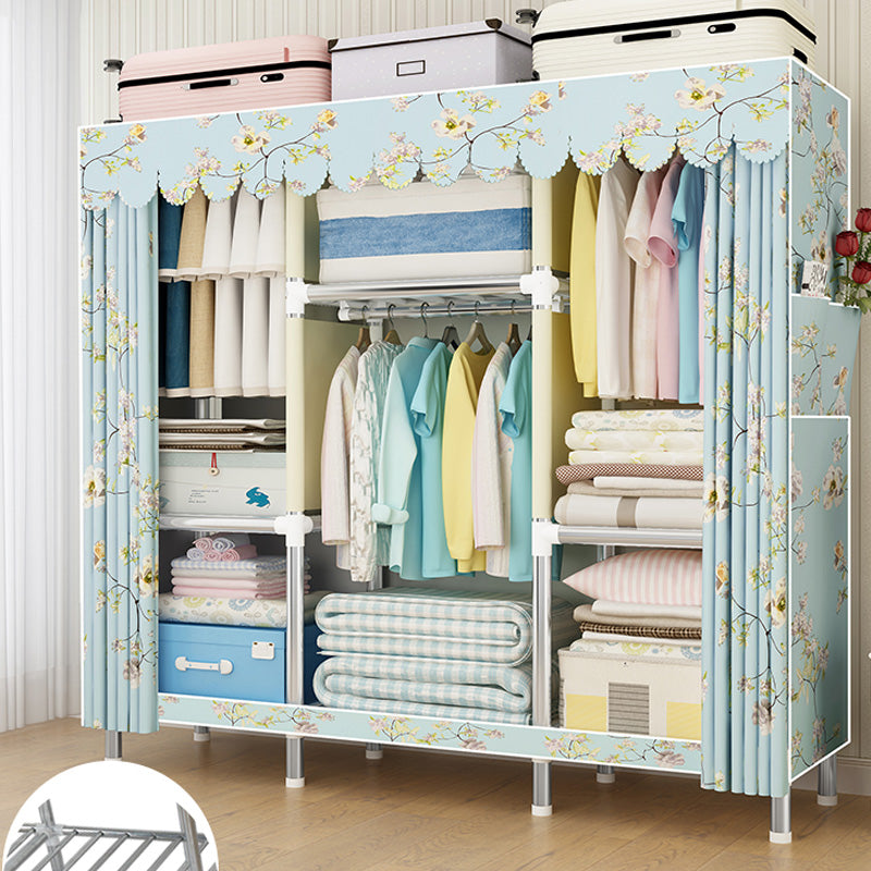 Contemporary Style Wardrobe Armoire Bedroom Armoire with Leg and Shelves