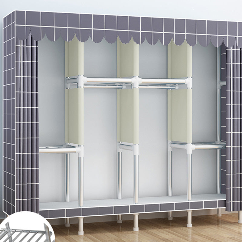 Contemporary Style Wardrobe Armoire Bedroom Armoire with Leg and Shelves