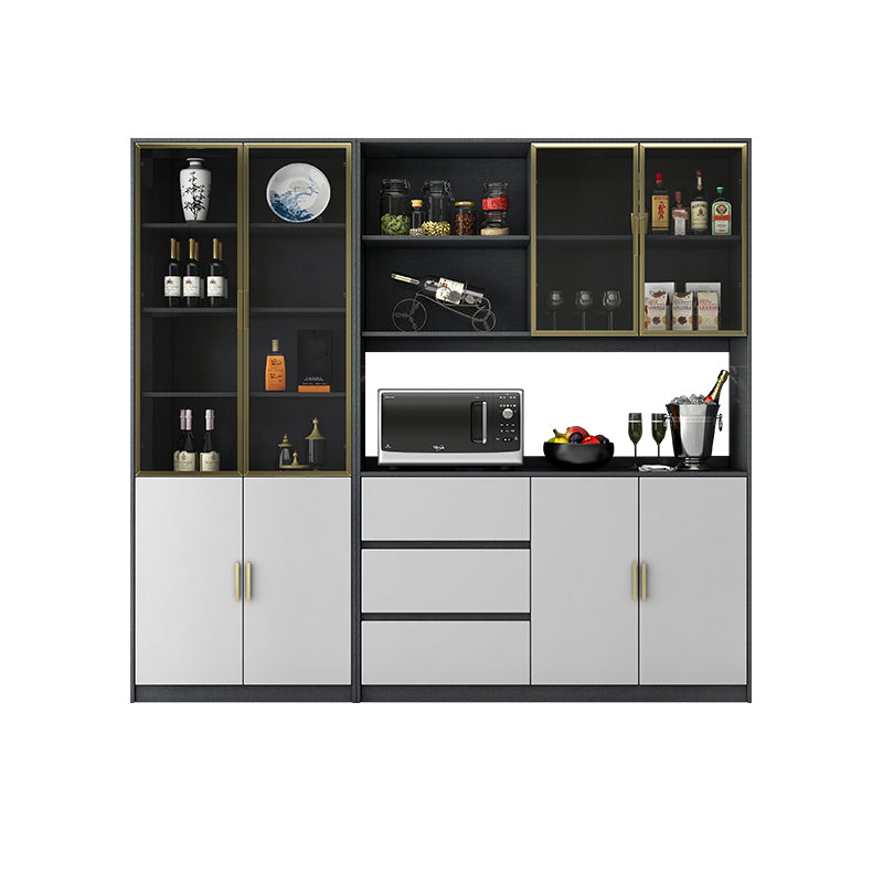 Modern Freestanding Manufactured Wood Wine Bottle Rack with Shelf