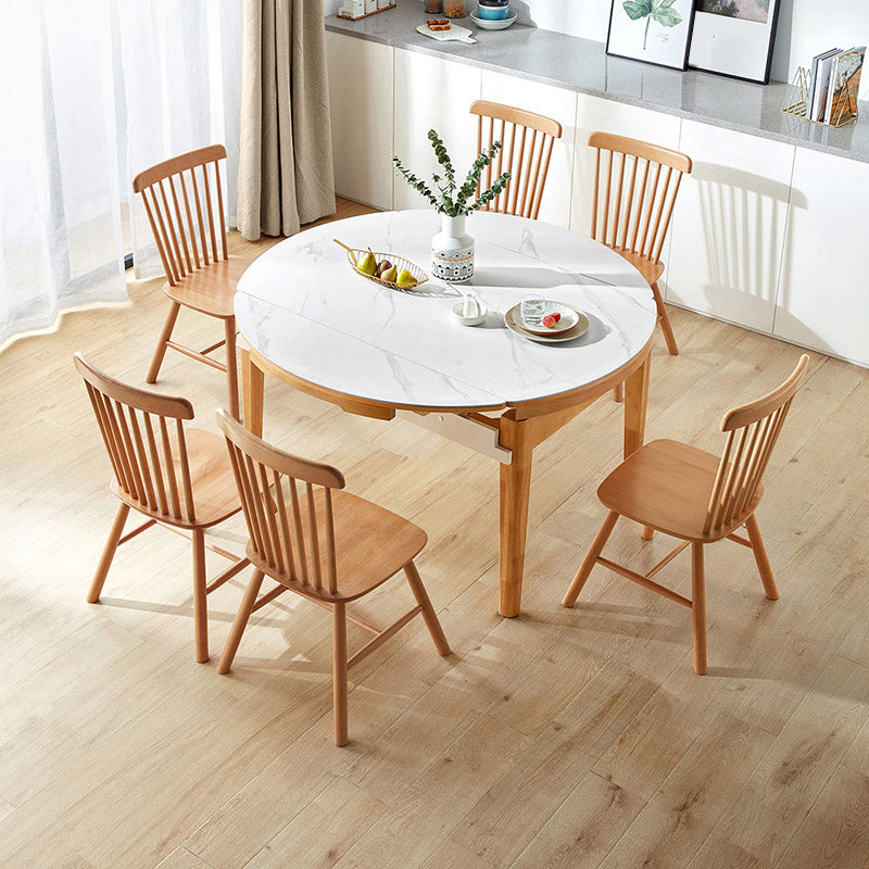 Contemporary Rectangular and Round Easy Folding Dining Table with 4 Foot