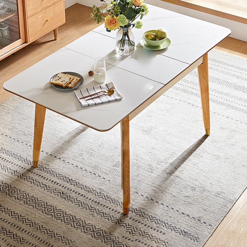 Contemporary Rectangular and Round Easy Folding Dining Table with 4 Foot