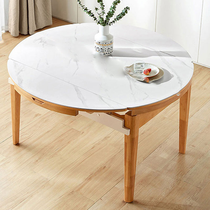 Contemporary Rectangular and Round Easy Folding Dining Table with 4 Foot