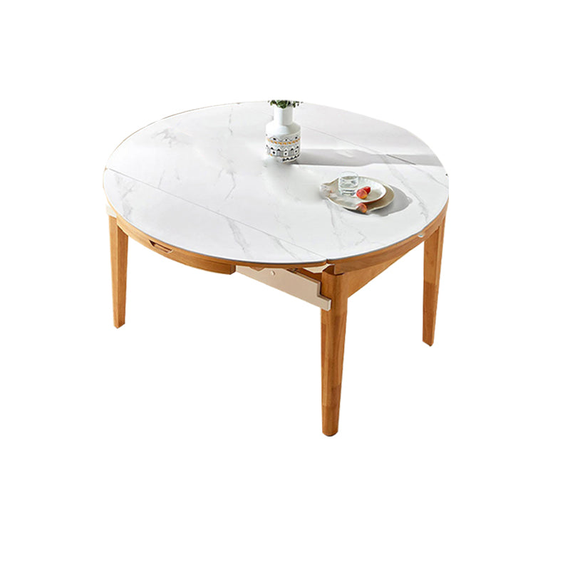 Contemporary Rectangular and Round Easy Folding Dining Table with 4 Foot