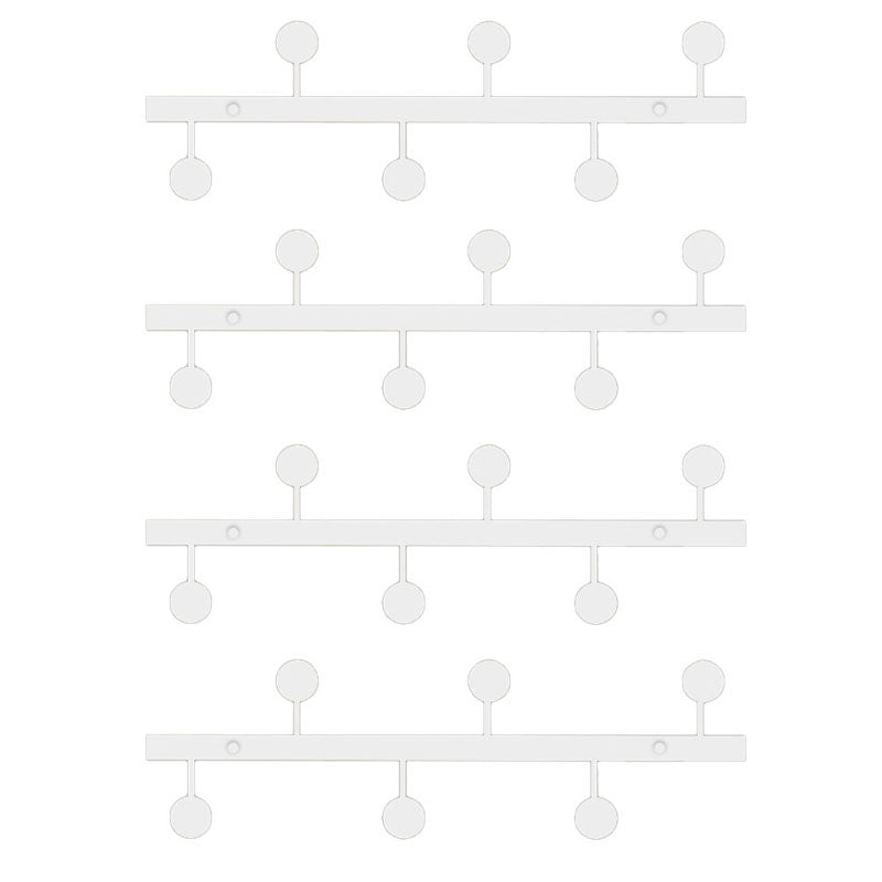 Modern Steel Wall Mounted Coat Rack 27.56" L 6 Hooks Coat Hanger