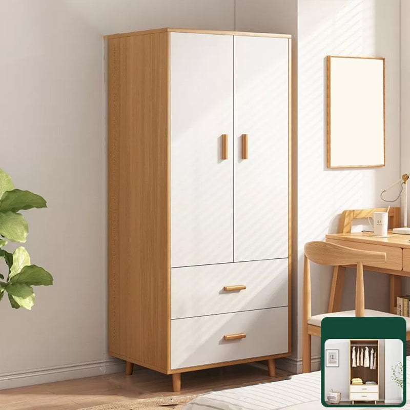 Contemporary Freestanding Home Wardrobe Closet Engineered Wood Wardrobe Armoire