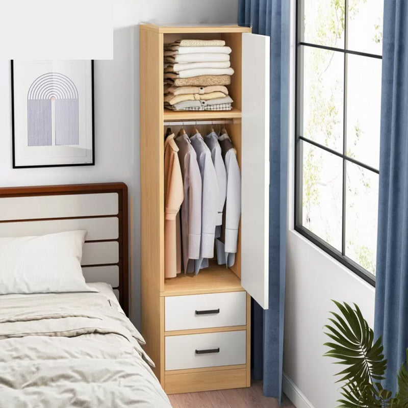 Contemporary Freestanding Home Wardrobe Closet Engineered Wood Wardrobe Armoire