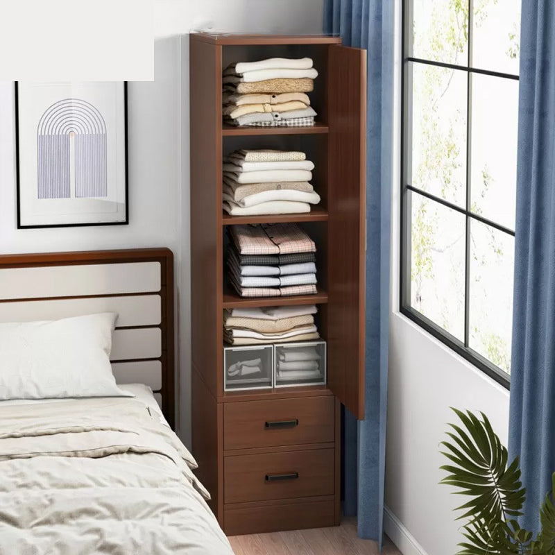 Contemporary Freestanding Home Wardrobe Closet Engineered Wood Wardrobe Armoire