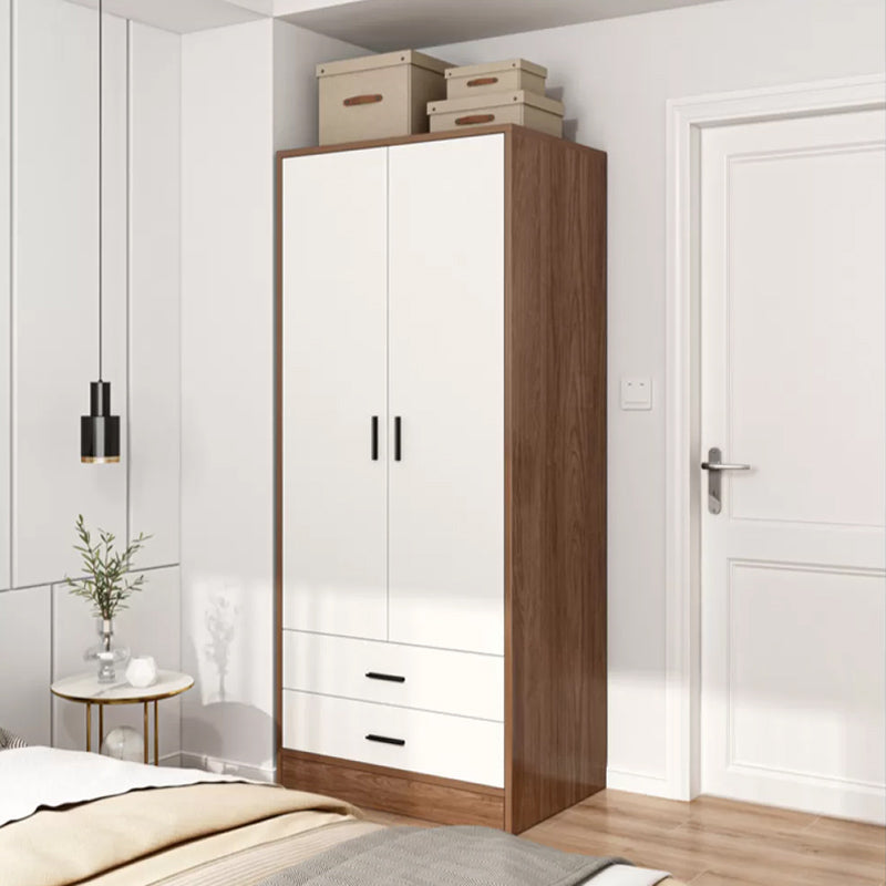 Contemporary Freestanding Home Wardrobe Closet Engineered Wood Wardrobe Armoire