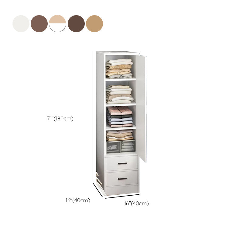 Contemporary Freestanding Home Wardrobe Closet Engineered Wood Wardrobe Armoire