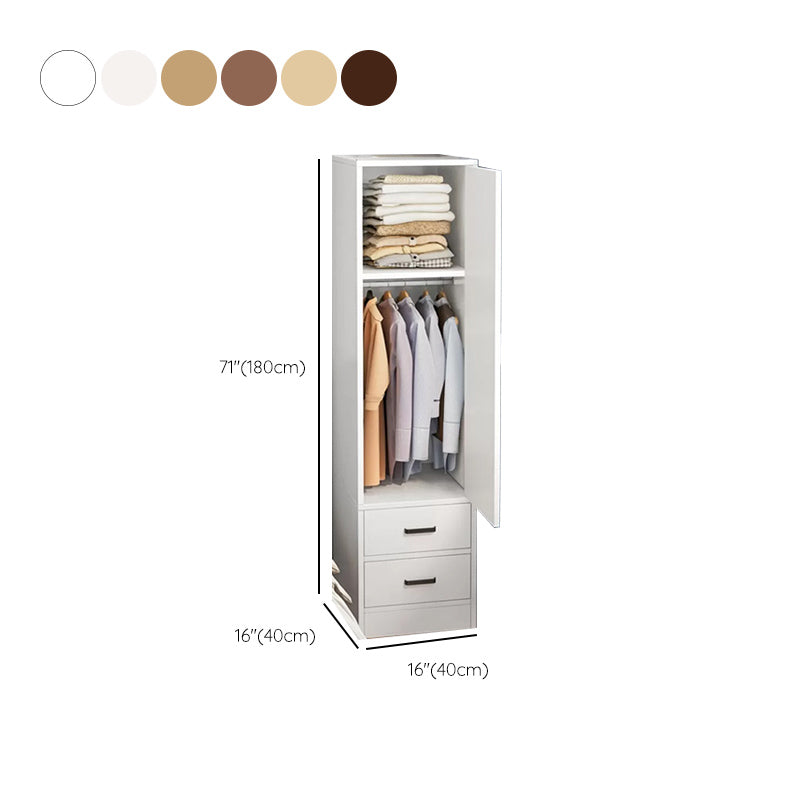 Contemporary Freestanding Home Wardrobe Closet Engineered Wood Wardrobe Armoire