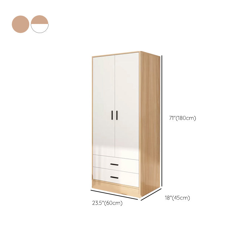 Contemporary Freestanding Home Wardrobe Closet Engineered Wood Wardrobe Armoire