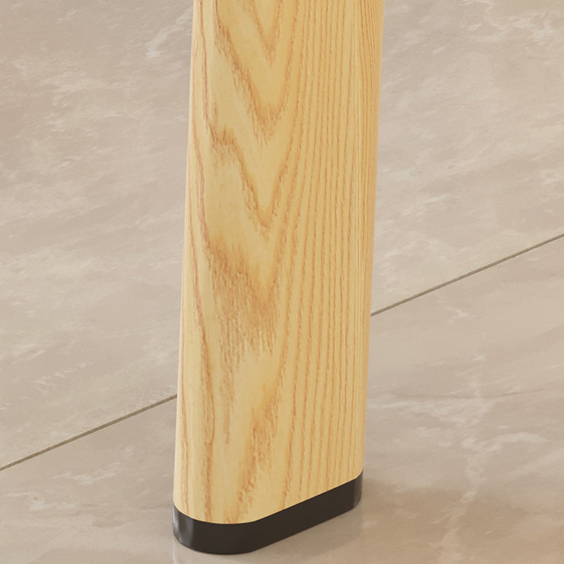 Contemporary Rectangle Wooden Dining Table with 4 Steel Foot