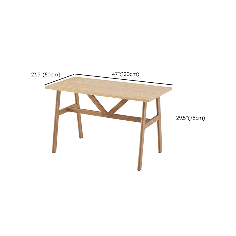 Contemporary Home Dining Table with Steel Trestle for 2-4 People