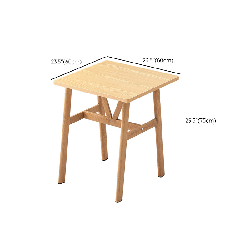 Contemporary Home Dining Table with Steel Trestle for 2-4 People