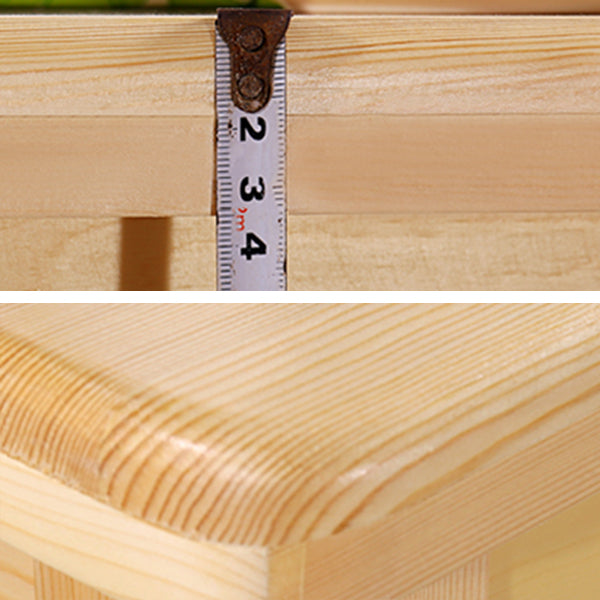 Modern Pine Natural Rectangular Top Dining Table with 4 Legs