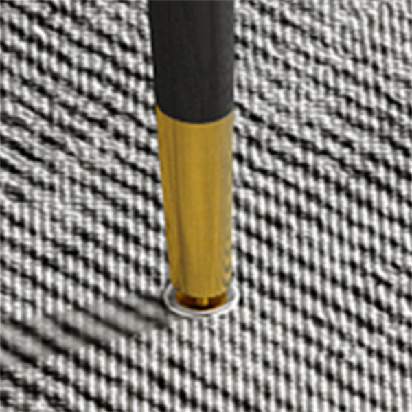 Luxury Rectangular Stone Top Dining Table with 4 Gold & Black Steel Legs