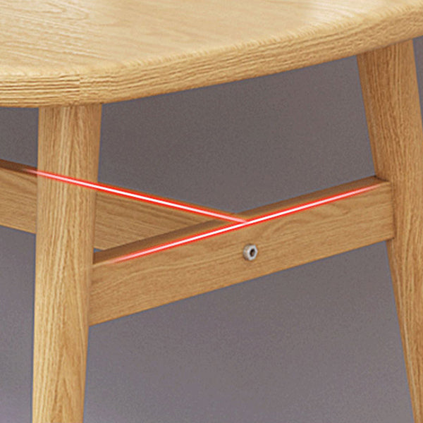 Contemporary Rectangular Wooden Dining Table with Trestle for 2-4 People