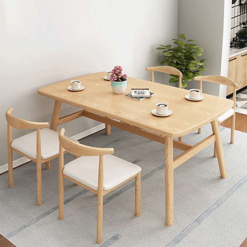 Contemporary Rectangular Dining Table with Trestle for 2-4 People