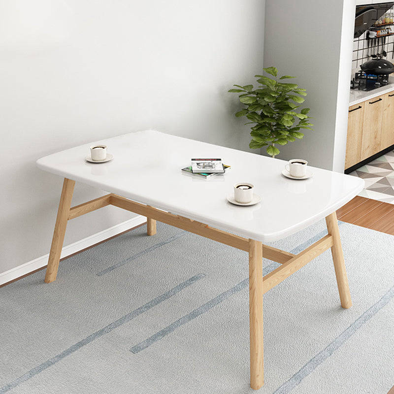 Contemporary Rectangular Dining Table with Trestle for 2-4 People
