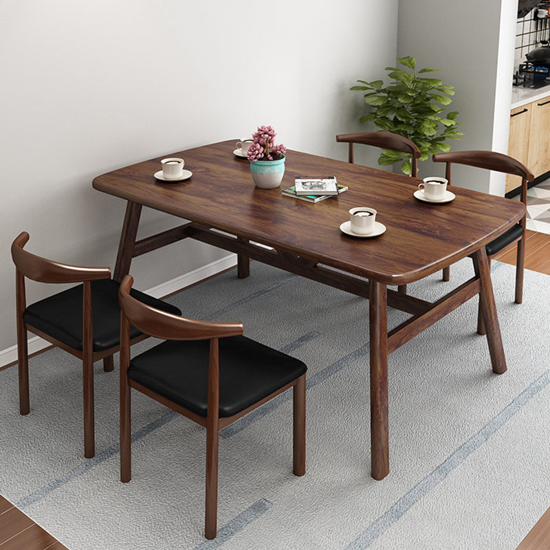 Contemporary Rectangular Dining Table with Trestle for 2-4 People