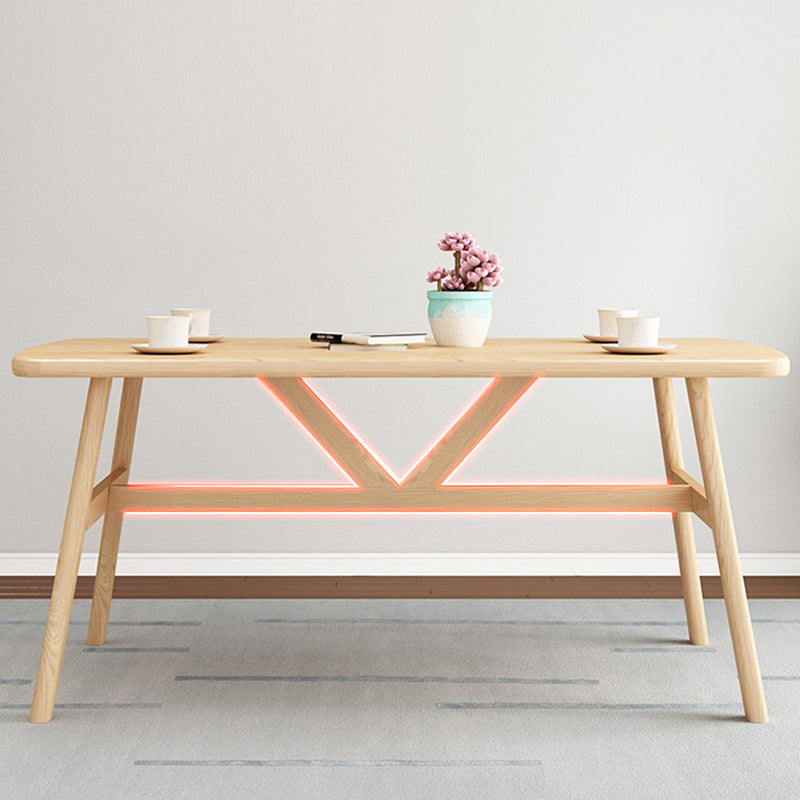 Contemporary Rectangular Dining Table with Trestle for 2-4 People