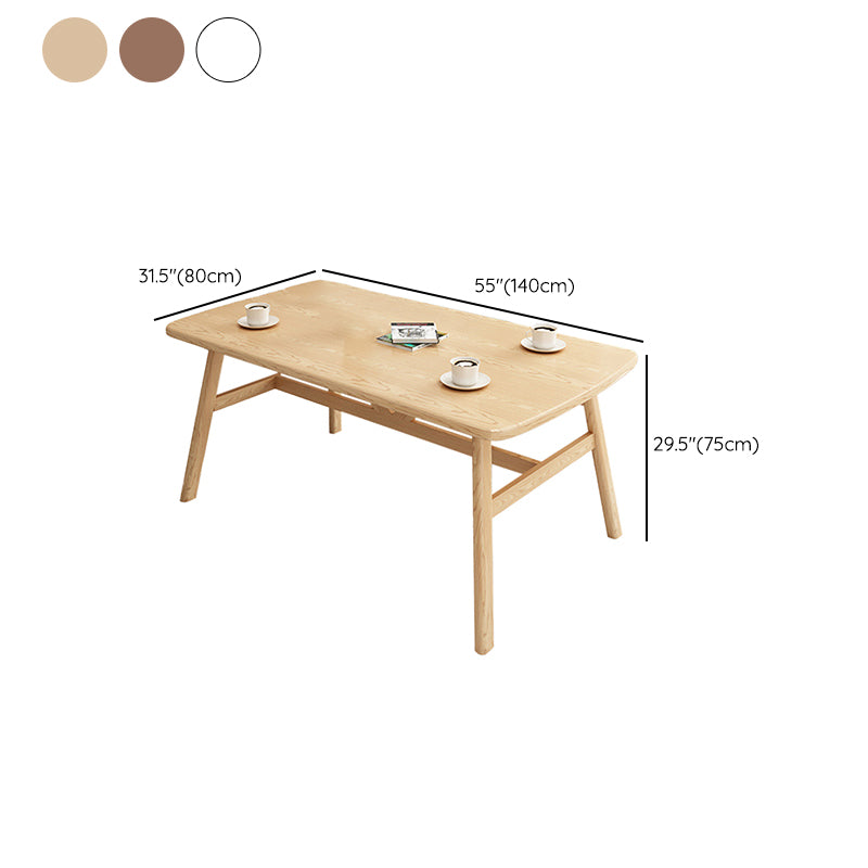 Contemporary Rectangular Dining Table with Trestle for 2-4 People