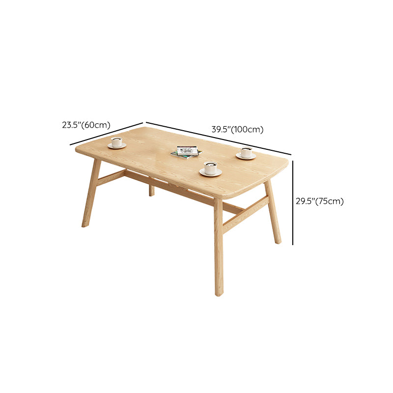 Contemporary Rectangular Dining Table with Trestle for 2-4 People