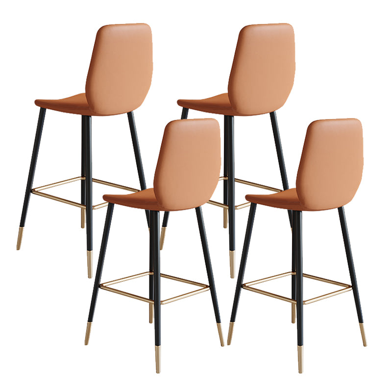 Contemporary Low Back Counter-height Stool with Upholstered for Living Room