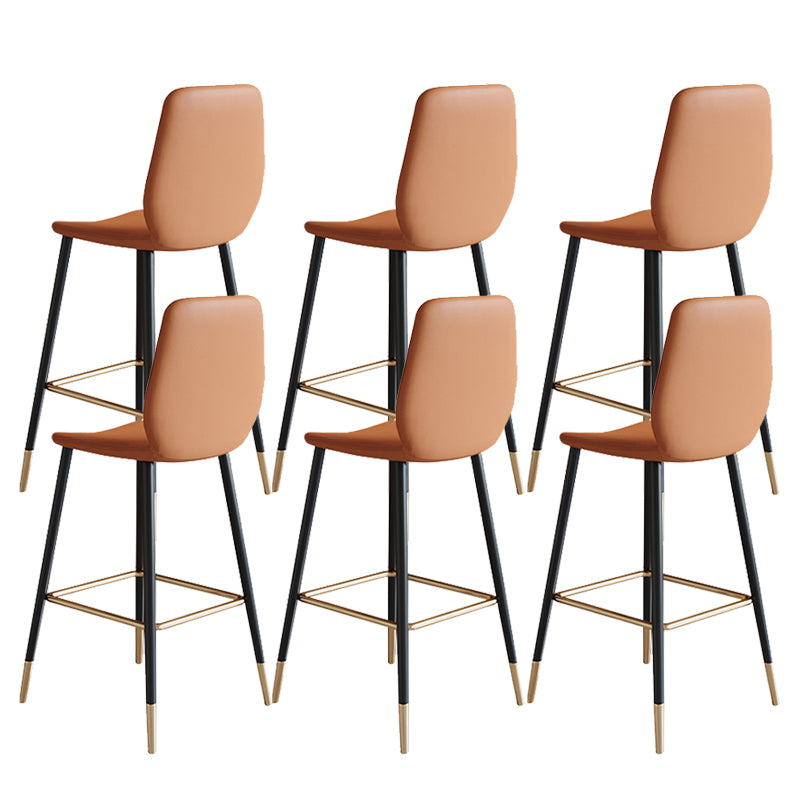 Contemporary Low Back Counter-height Stool with Upholstered for Living Room