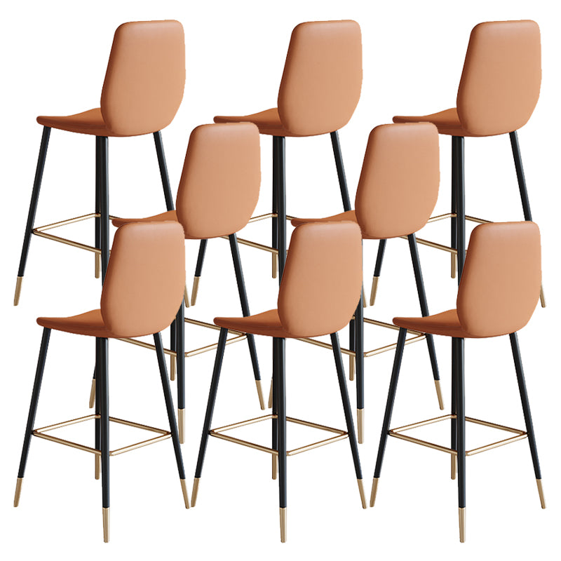 Contemporary Low Back Counter-height Stool with Upholstered for Living Room