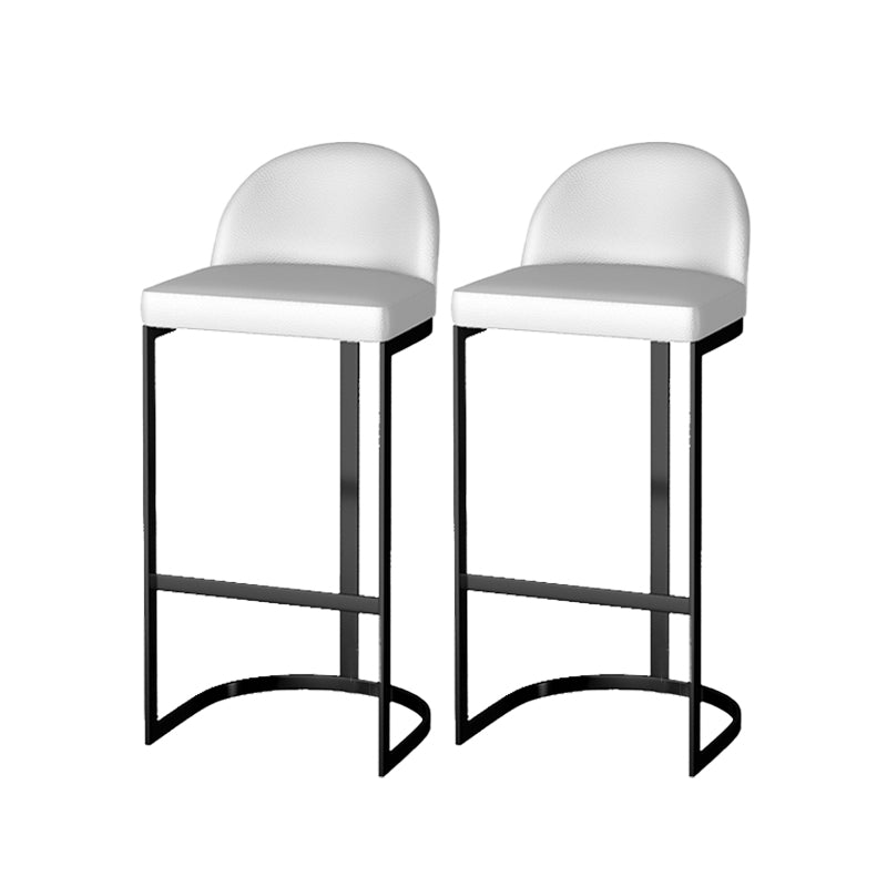 Modern Armless Counter-height Stool with Upholstered and Metal for Restaurant