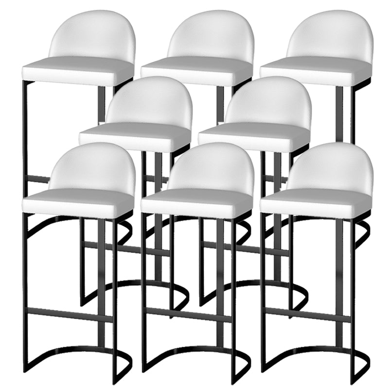 Modern Armless Counter-height Stool with Upholstered and Metal for Restaurant